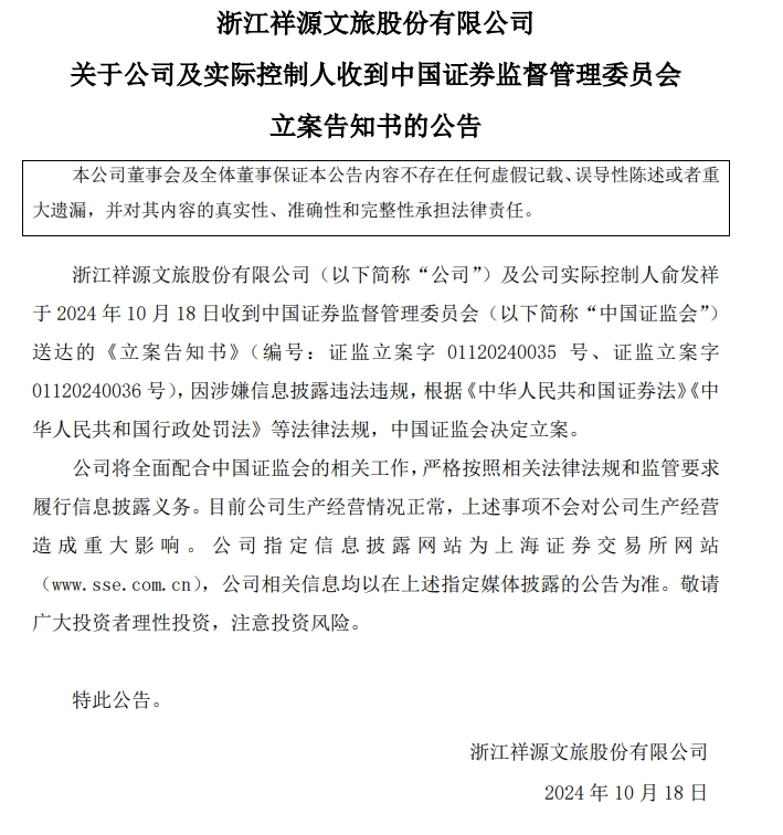 突发！2家A股公司公告：被证监会立案(图1)