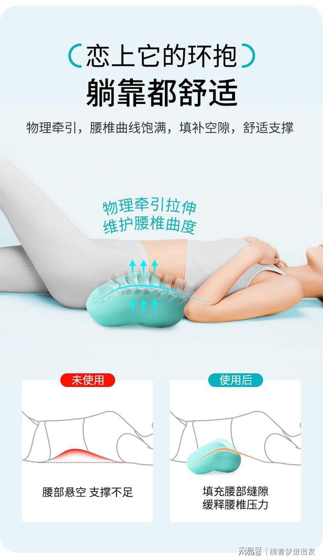 人体工学设计270°软弹稳稳抱住科学分区护脊撑腰！腰之恋腰枕(图2)
