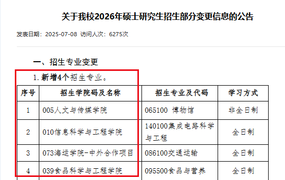 第一年招生！盘点26考研新增专业！(图10)