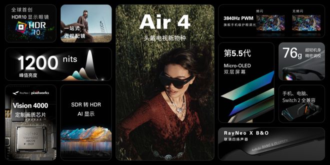 雷鸟Air4正式发布HDR10显示+BO调音到手价1599元起(图6)